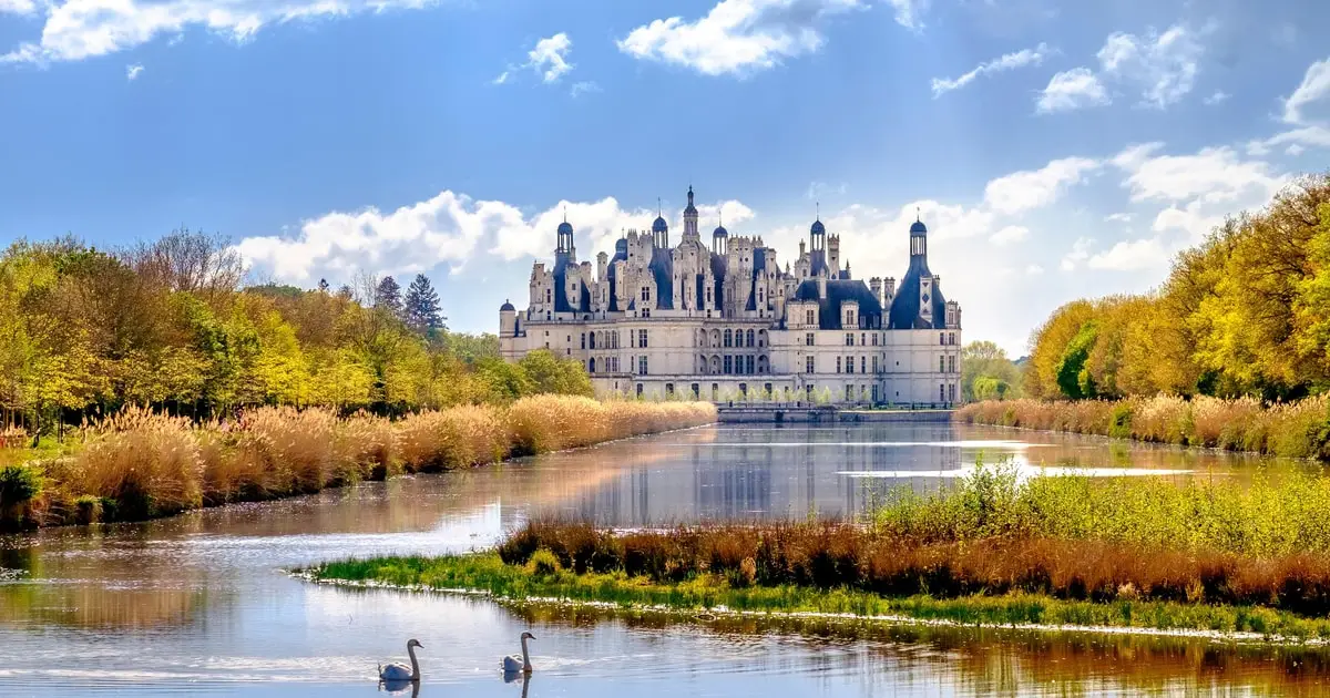 Château de Chambord, first stop of a Loire Valley wine and castle day trip from Paris by coach